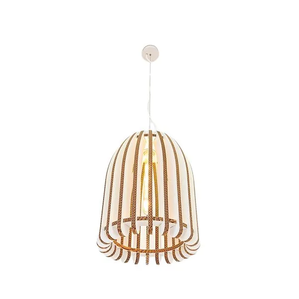Designová lampa Vedretta z vlnité lepenky